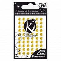 C-STRASS-5GOLD - Strasuri, termocolante aurii, 60buc - 5mm - KI-SIGN