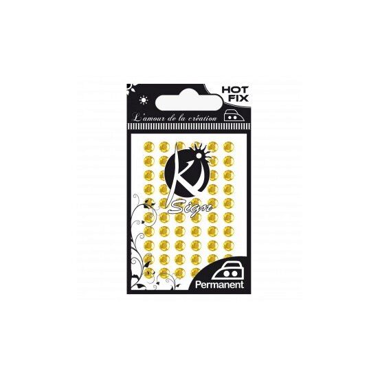 C-STRASS-5GOLD - Strasuri, termocolante aurii, 60buc - 5mm - KI-SIGN