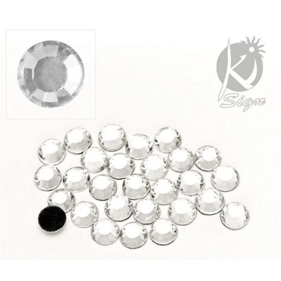 C-STRASS-6CRYSTAL - Strasuri, termocolante cristal, 35buc - 6mm - KI-SIGN