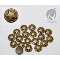 C-METAL013AB - Strasuri, termocolante cercuri bronz, 24buc - 8mm - KI-SIGN