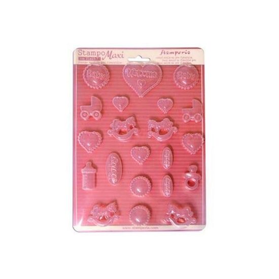 K3PTA407 - Matrita plastic A4 - 21x29cm - Figurine Baby - Stamperia
