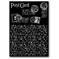DFTD10 - Rub-on - Abtibild - stiker decorativ alb - Post card - 15x22cm - Stamperia