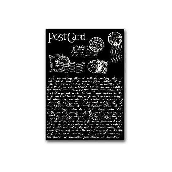 DFTD10 - Rub-on - Abtibild - stiker decorativ alb - Post card - 15x22cm - Stamperia
