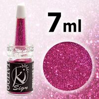 KS-GLI436A - Glitter 7ml pt. tatuaj si body painting - UV roz inchis - KI-SIGN