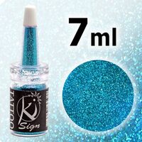 KS-GLI136A - Glitter 7ml pt. tatuaj si body painting - UV albastru - KI-SIGN