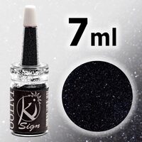 KS-GLI236C - Glitter 7ml pt. tatuaj si body painting - negru - KI-SIGN