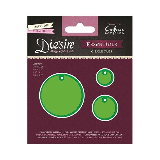 DS-E-CT Set 3 cuttere - Circle Tags - Crafters Companion