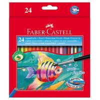 114425 Set 24 creioane acuarela + 1 pensula - Faber-Castell