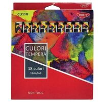 CU118 - Set 18 culori tempera, 12ml - Daco