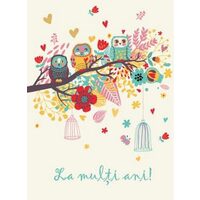 HB0006 Felicitare - La multi ani - bufnite - LIBR