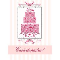 N0004 Felicitare - Casa de piatra - roz - LIBR