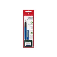 149811 Blister Stilou Scolar Albastru si 6 Cartuse Faber-Castell