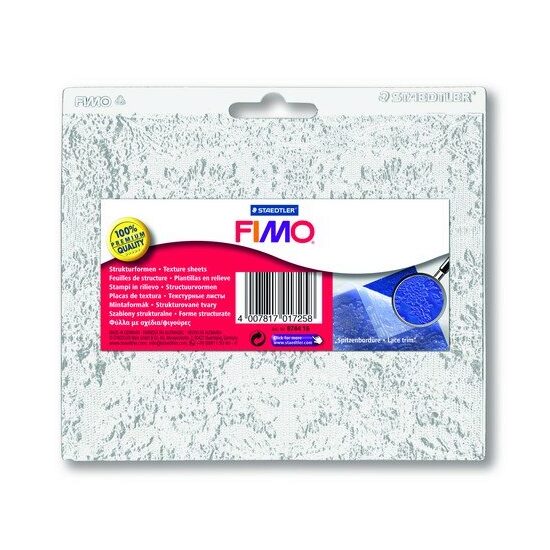 DISCONTINUU 8744-16 Placa de textura FIMO - 16.5 x 14 cm - Lace trim