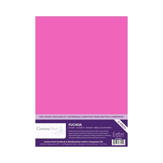 CP10-FUCH Set 10 coli perlate A4, 300gr, Fuchsia - Crafters Companion