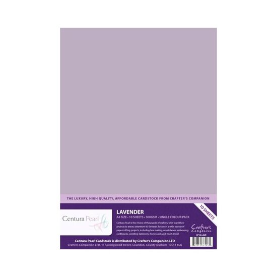 CP10-LAVE Set 10 coli perlate A4, 300gr, Lavender - Crafters Companion