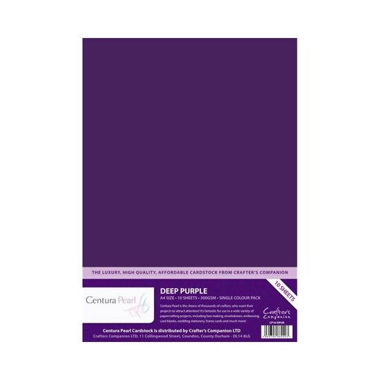 CP10-DPUR Set 10 coli perlate A4, 300gr, Deep Purple - Crafters Companion