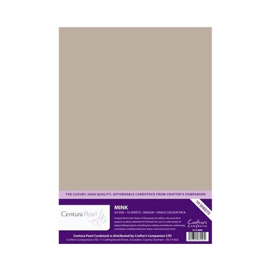 CP10-MINK Set 10 coli perlate A4, 300gr, Mink - Crafters Companion