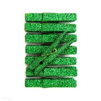 CEOZ-105 Set 8 clestisori cu glitter verde 4.8 cm - DP CRAFT