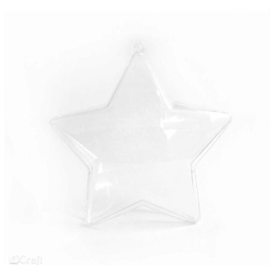 DIAK-007 Stea plastic transparent 8 cm - DP CRAFT