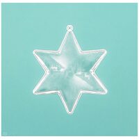 DIAK-013 Stea plastic transparent 10 cm - DP CRAFT