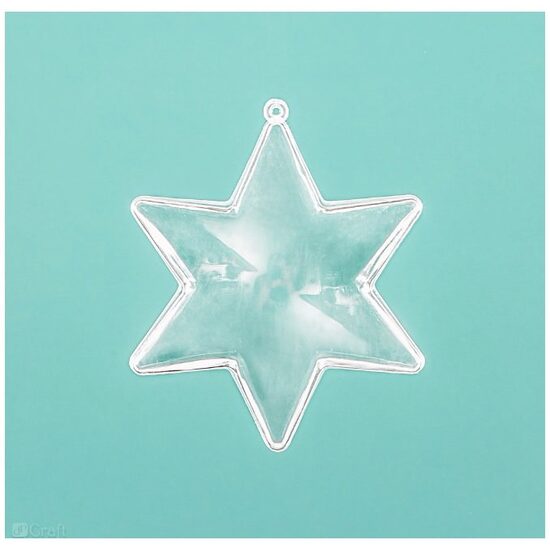 DIAK-013 Stea plastic transparent 10 cm - DP CRAFT