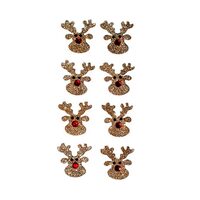 DPNB-008 Set 8 stickere 3D cu glitter Reni - DP CRAFT