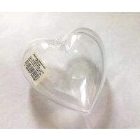 23309 - Inima plastic 10cm - din 2 bucati cu separator inauntru - Pentart