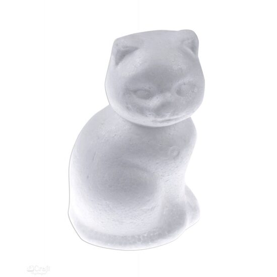DIST-056 - Pisica polistiren 13 cm - DP CRAFT