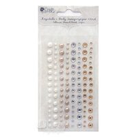GRKP-005 - Set 120 perlute si strasuri adezive - albe/crem/aurii/albastre - DP CRAFT
