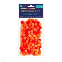 KSPO-025 - Set 120 accesorii pom-pom orange , 1 cm - DP CRAFT