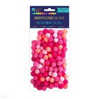 KSPO-027 - Set 120 accesorii pom-pom roz, 1 cm - DP CRAFT