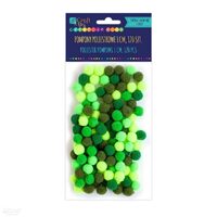 KSPO-029 - Set 120 accesorii pom-pom verzi, 1 cm - DP CRAFT
