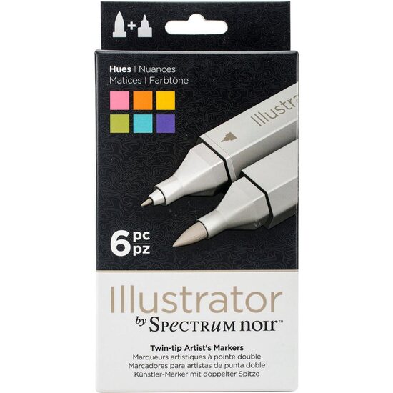 SPECN-IL6-HUE - Set 6 markere Spectrum Illustrator - Hues - Crafters Companion