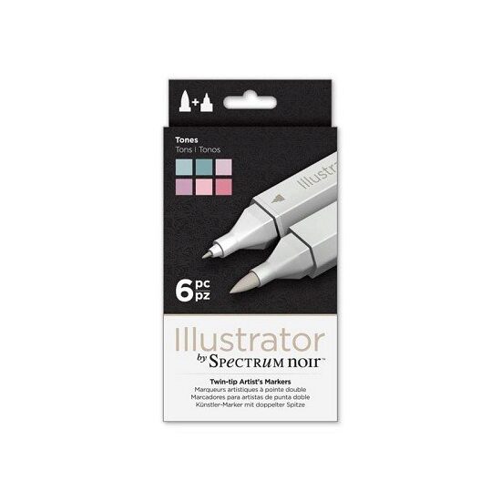 SPECN-IL6-TON - Set 6 markere Spectrum Illustrator - Tones - Crafters Companion