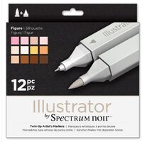 SPECN-IL12-FIG - Set 12 markere Spectrum Illustrator - Figure - Crafters Companion