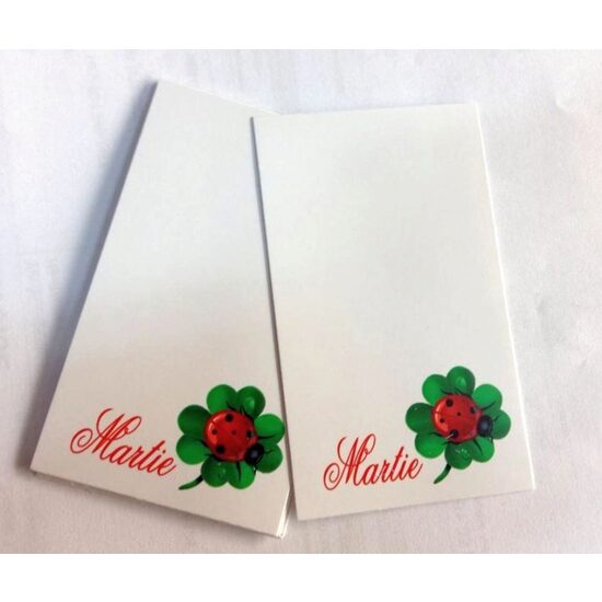Set 50 cartonase martisor - Martie + buburuza pe trifoi -LIBR