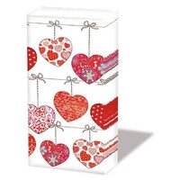 12210145 Set 10 servetele mini 21.5x22 - Hearts on Wire