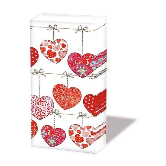 12210145 Set 10 servetele mini 21.5x22 - Hearts on Wire