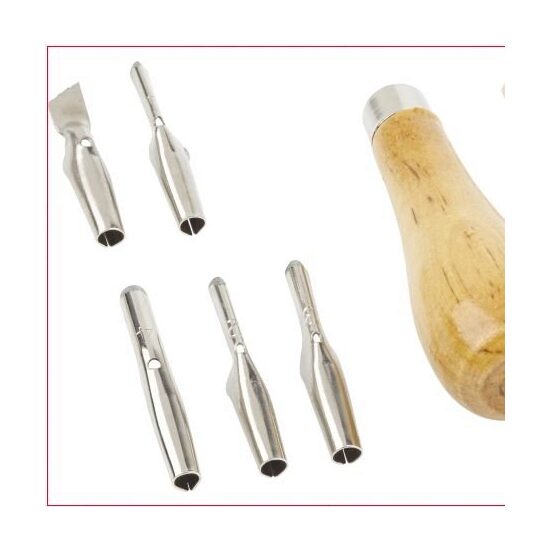 212402100 - Set 5 daltite si maner pt. linogravura - Knorr Prandel