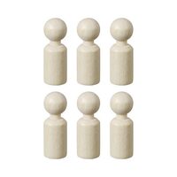 213000838 - Set 6 pioni lemn cilindrici, 14x38mm - Knorr Prandel
