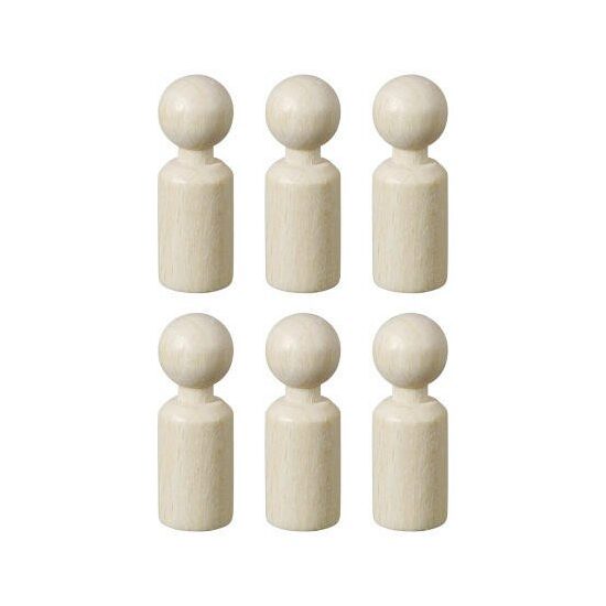 213000838 - Set 6 pioni lemn cilindrici, 14x38mm - Knorr Prandel