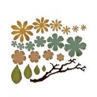 45 - 661806 Set 21 cuttere Thinlits - Small Tattered Florals - Sizzix