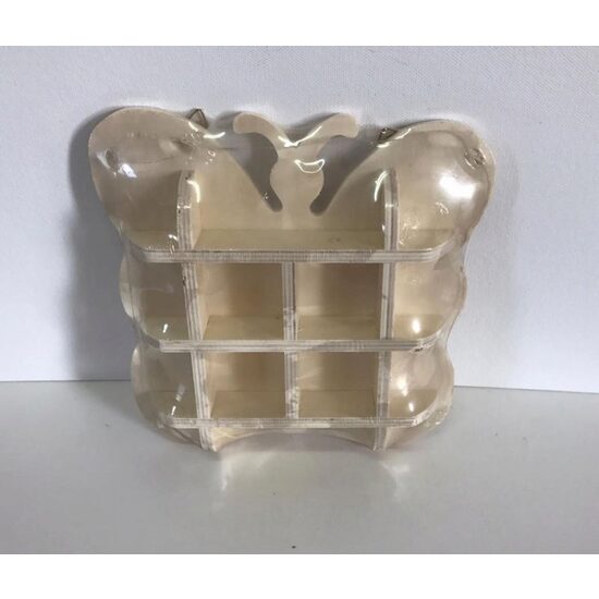 11275 - Suport patrat placaj cu fluturas - Pentart - 20x20x3.5cm