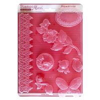 K3PTA436 - Matrita plastic A4 - 21x29cm - Flowers and lace - Stamperia