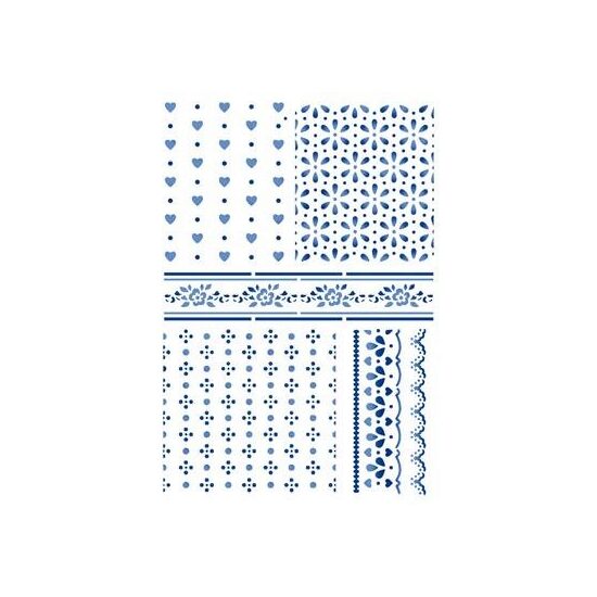KSG400 - Sablon 21 X 29.7 cm - Stoffine e pizzi - Stamperia
