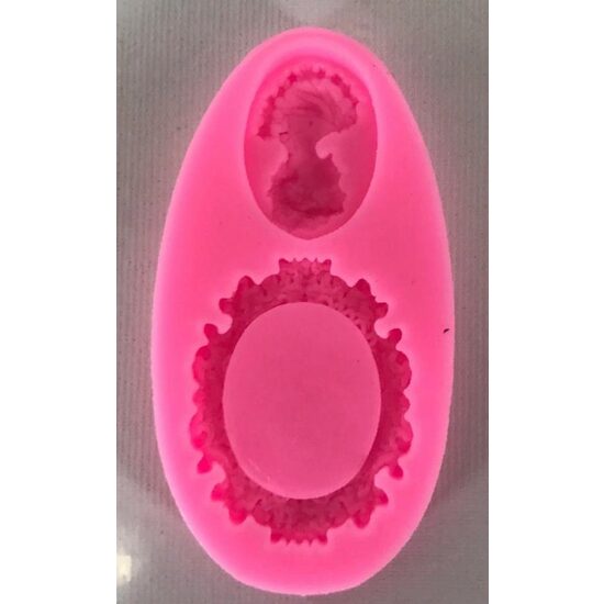 29946 Mulaj silicon oval - 4.7x9x1cm - rama ovala si camee - Pentart