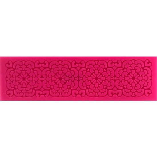 27555 Mulaj silicon dreptunghiular - 16x4.7x0.4cm - friza florala - Pentart