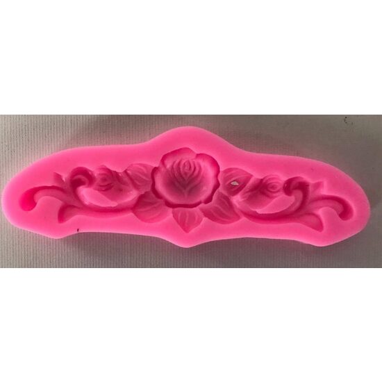 Matrita, mulaj silicon roz - element floral - 27546 - Pentart