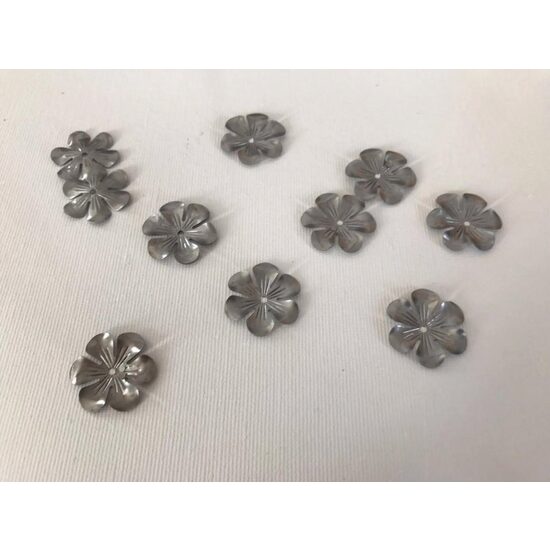 29970 - Set 10 accesorii floricele 2.8cm - nuanta nichelului - Pentart