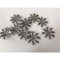 29962 - Set 10 accesorii floricele 5cm - nuanta nichelului - Pentart